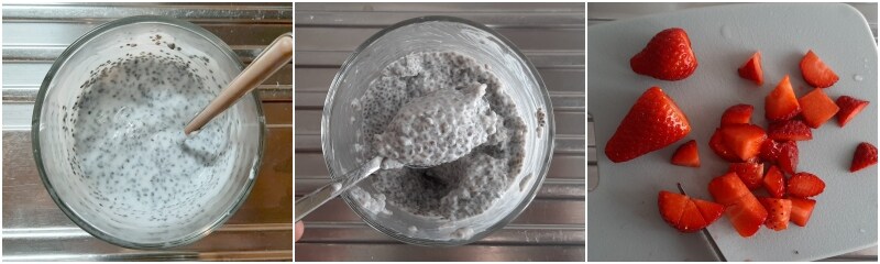 a. soak chia seeds in yogurt overnight
