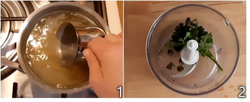 a. while the pasta is cooking prepare the tuna cream