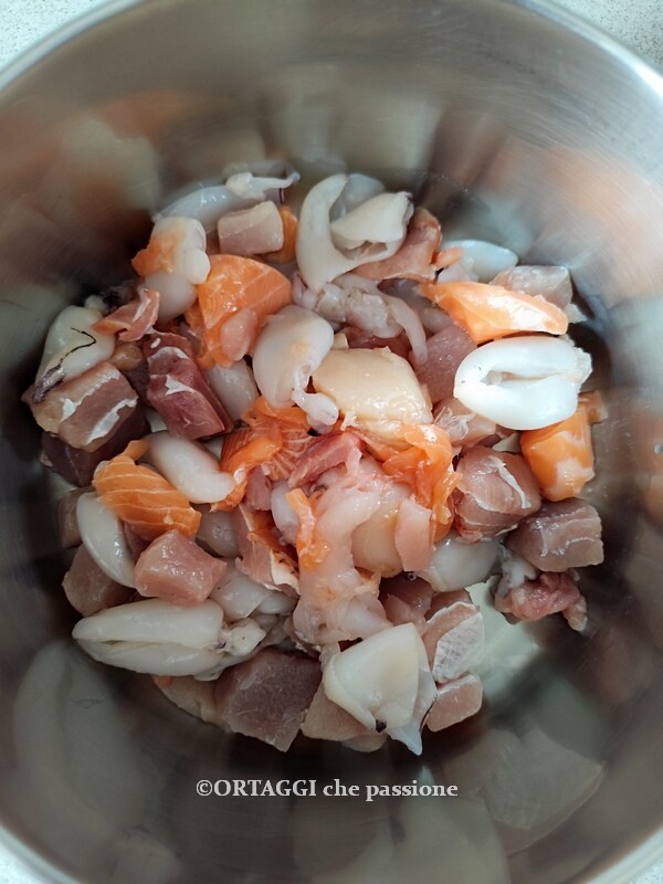 quick fish soup in a pan