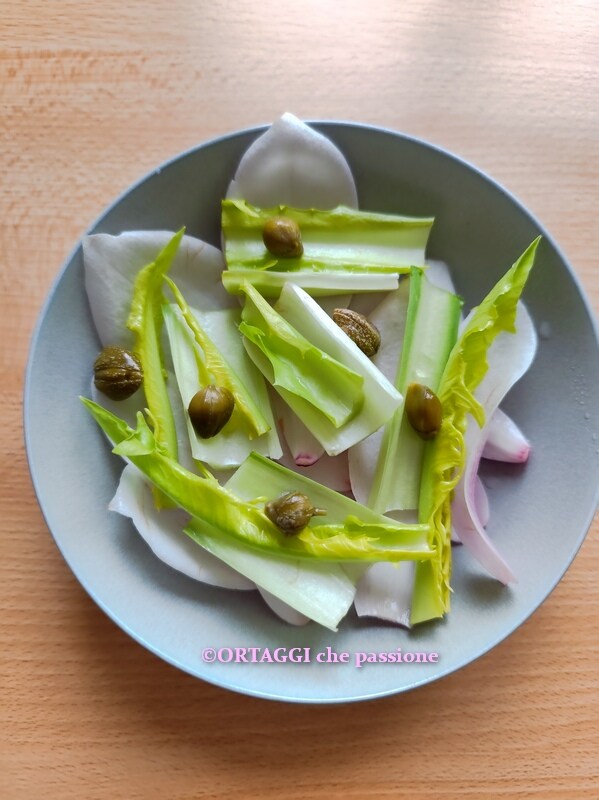 add chicory and capers