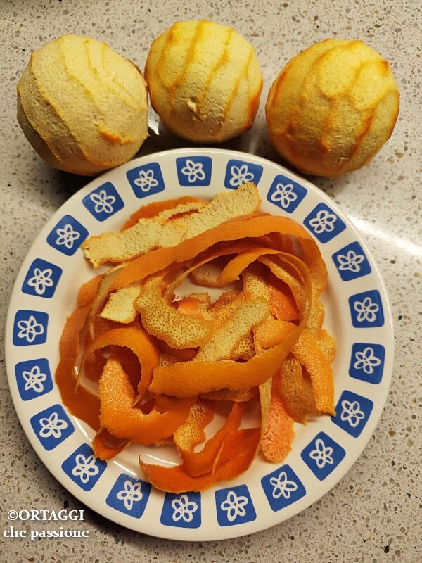 orange peels to dry