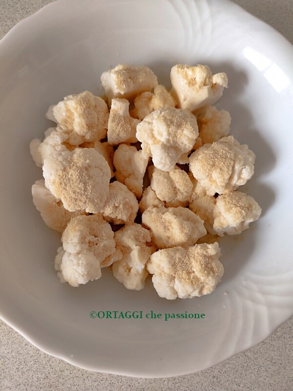 season the cauliflower with breadcrumbs and seasonings