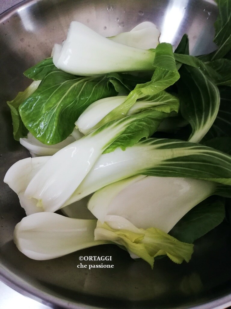 add pak choi to pan