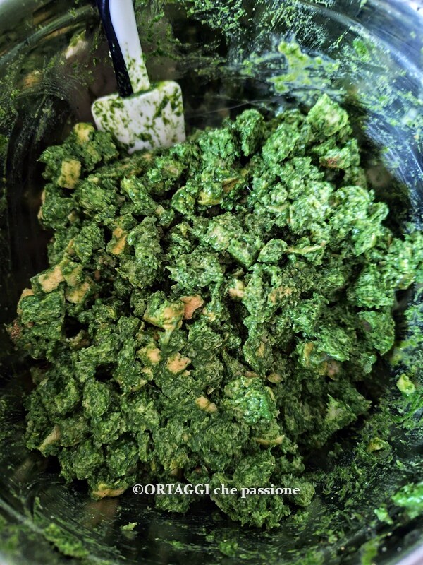 add chopped spinach to stale bread