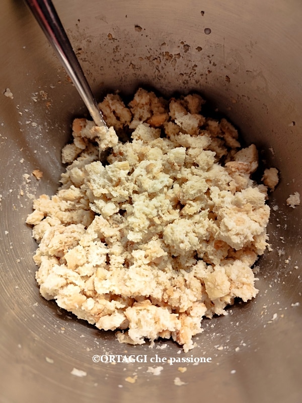 remove bread and milk from fridge and mix to chop