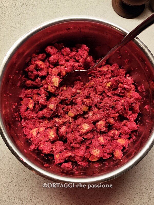 uniform the beetroot dumpling mixture