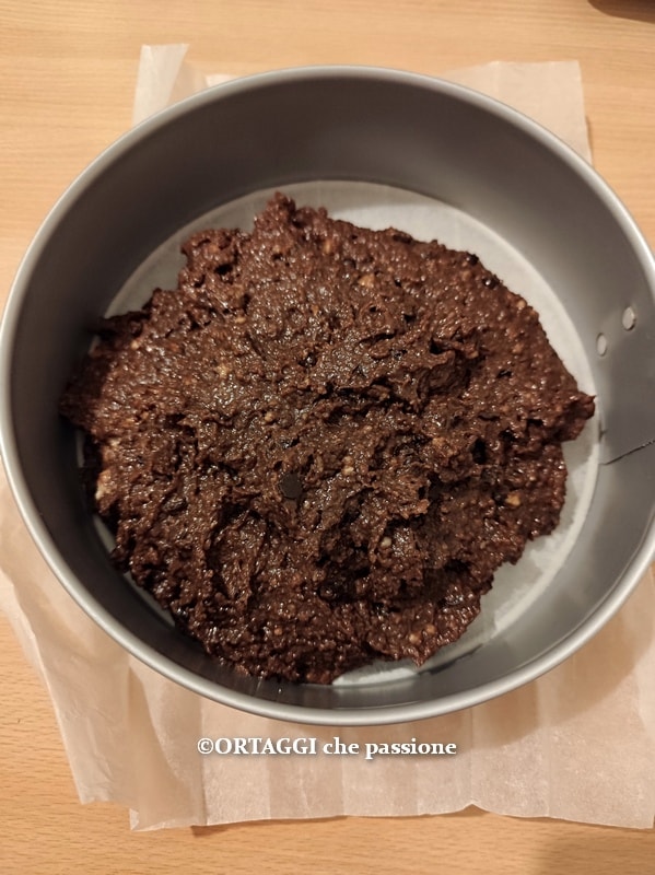 pour the stale bread cake mixture into a pan