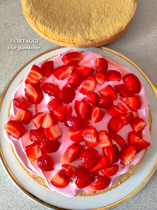 adding the strawberries