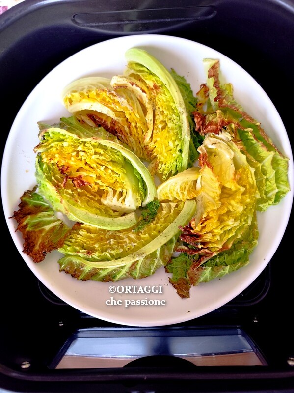 cooked cabbage in air fryer