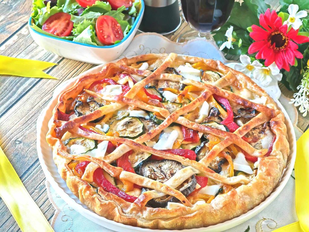 Savory Pie with Grilled Vegetables