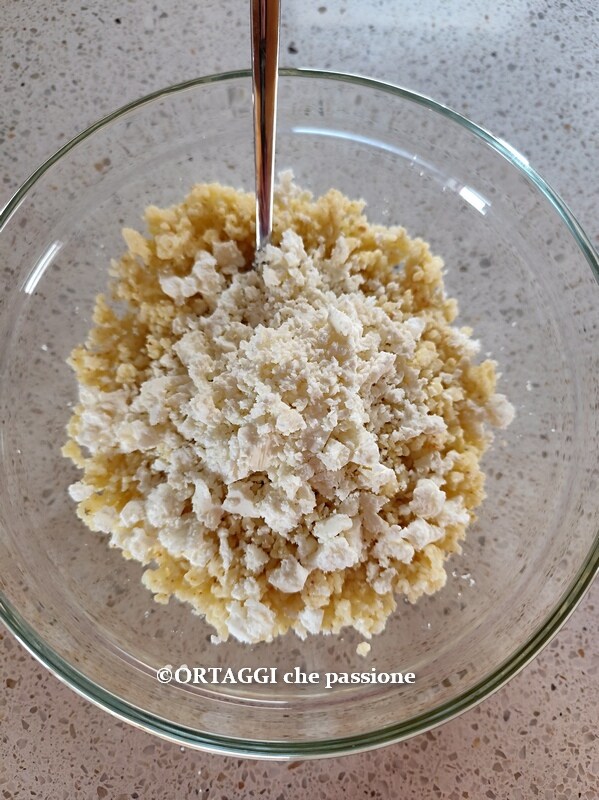 add crumbled cheese