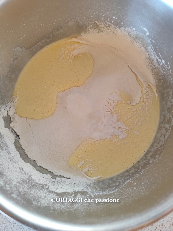 add the sifted flour