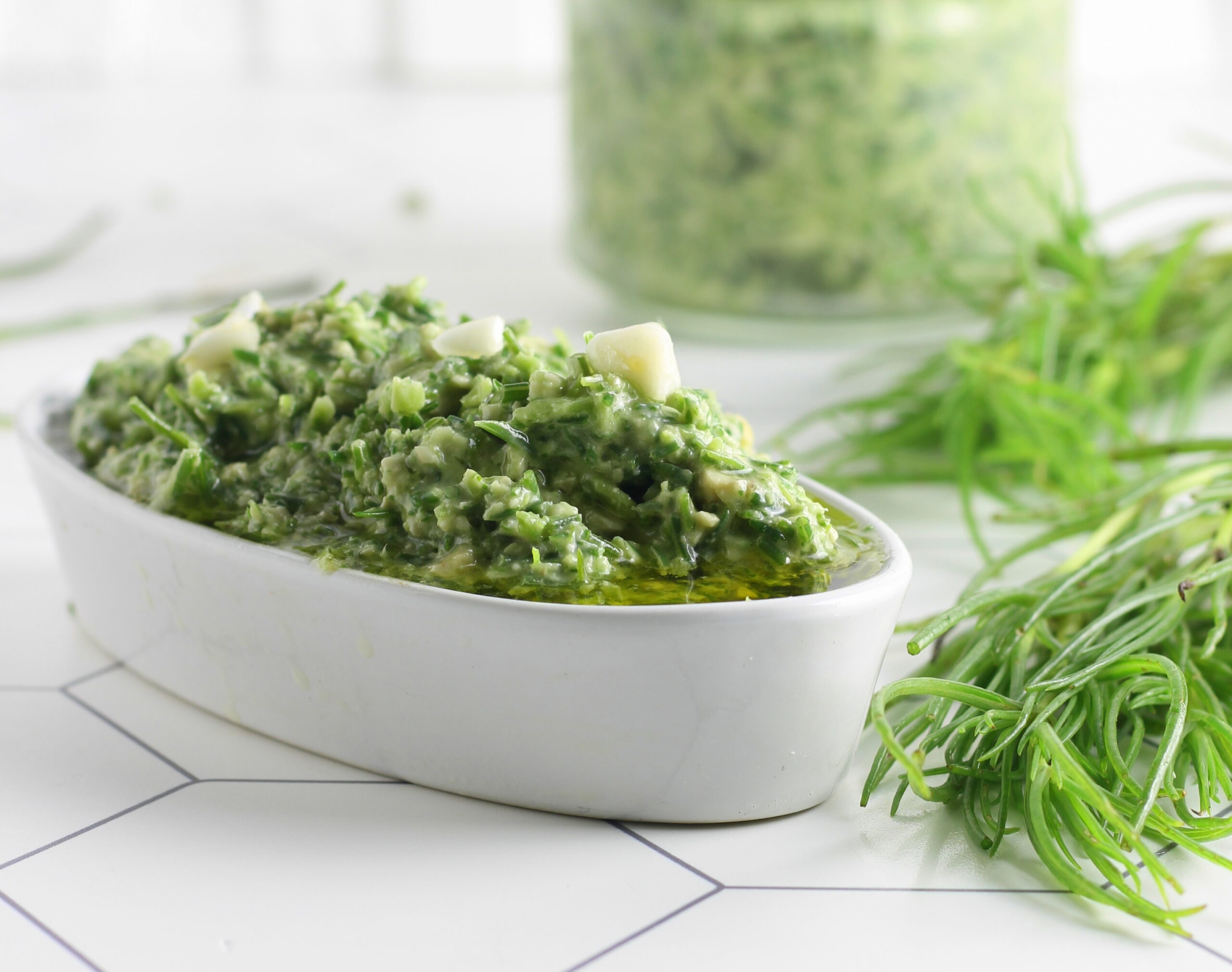 Agretti and Cashew Pesto