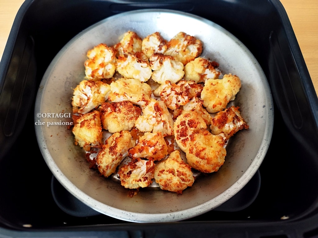 air fryer cauliflower gratin and lightly breaded