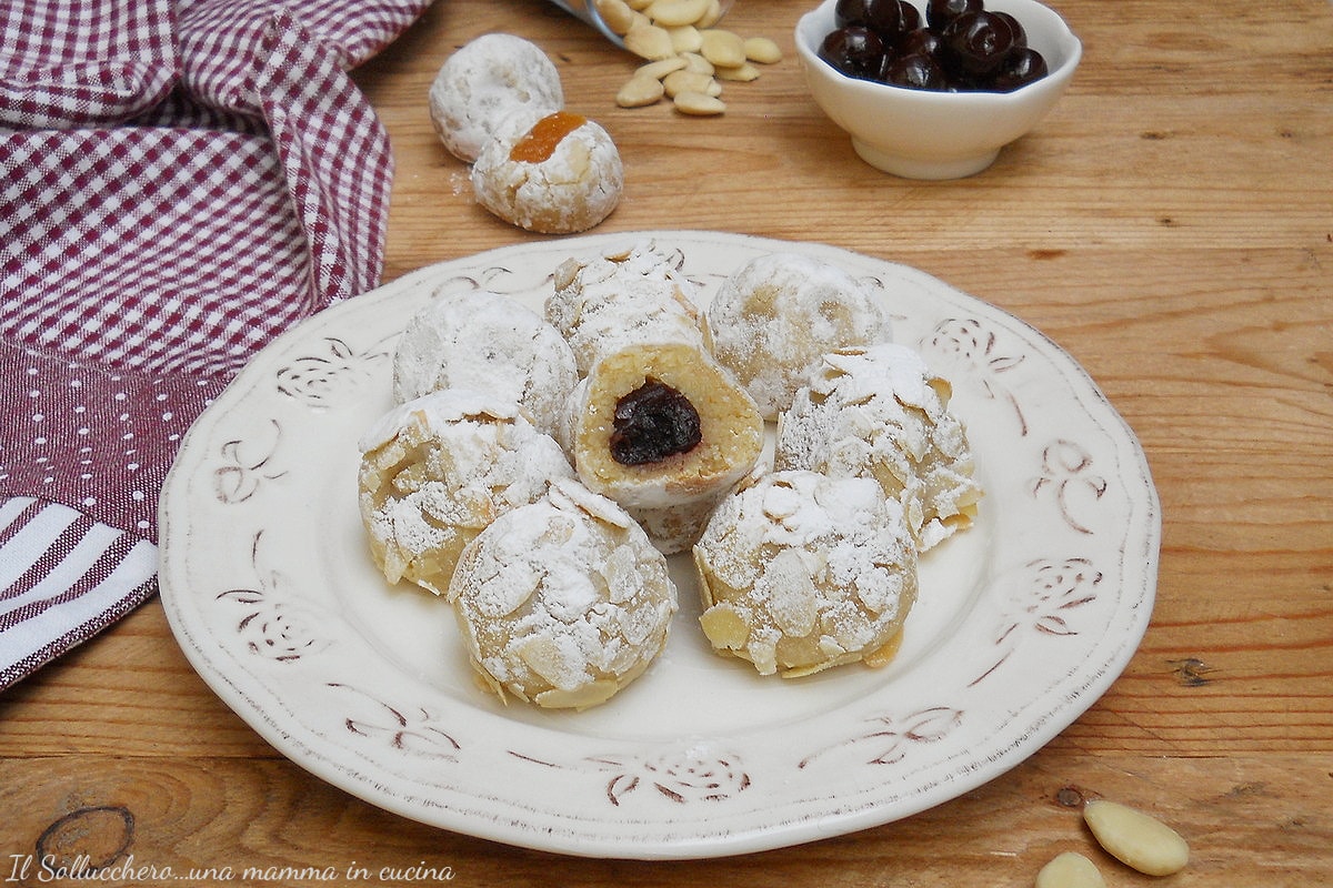 Almond Paste with Sour Cherries