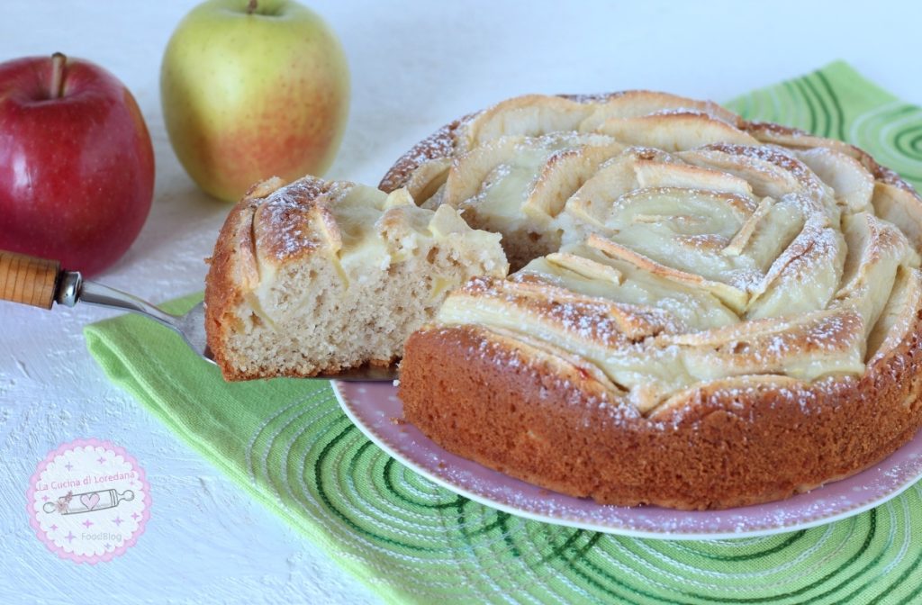 apple and cream cake