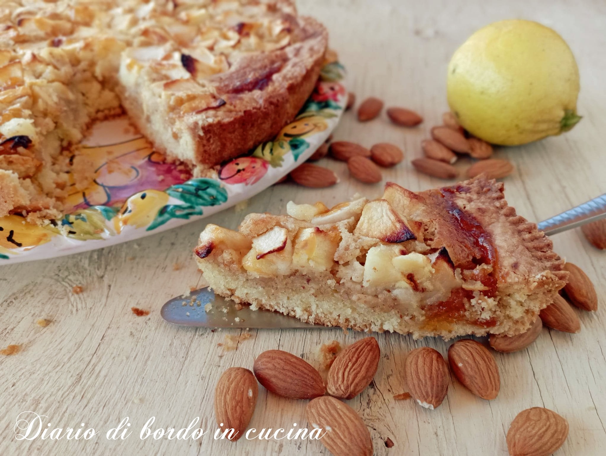 Apple Tart with Frangipane Cream and Apricot Jam