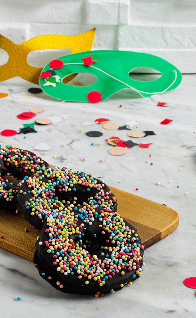 Chocolate Glazed Apples with Sprinkles