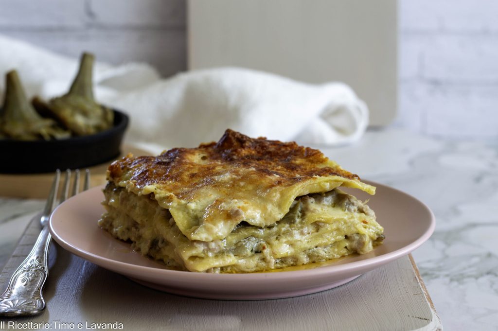artichoke and robiola lasagna