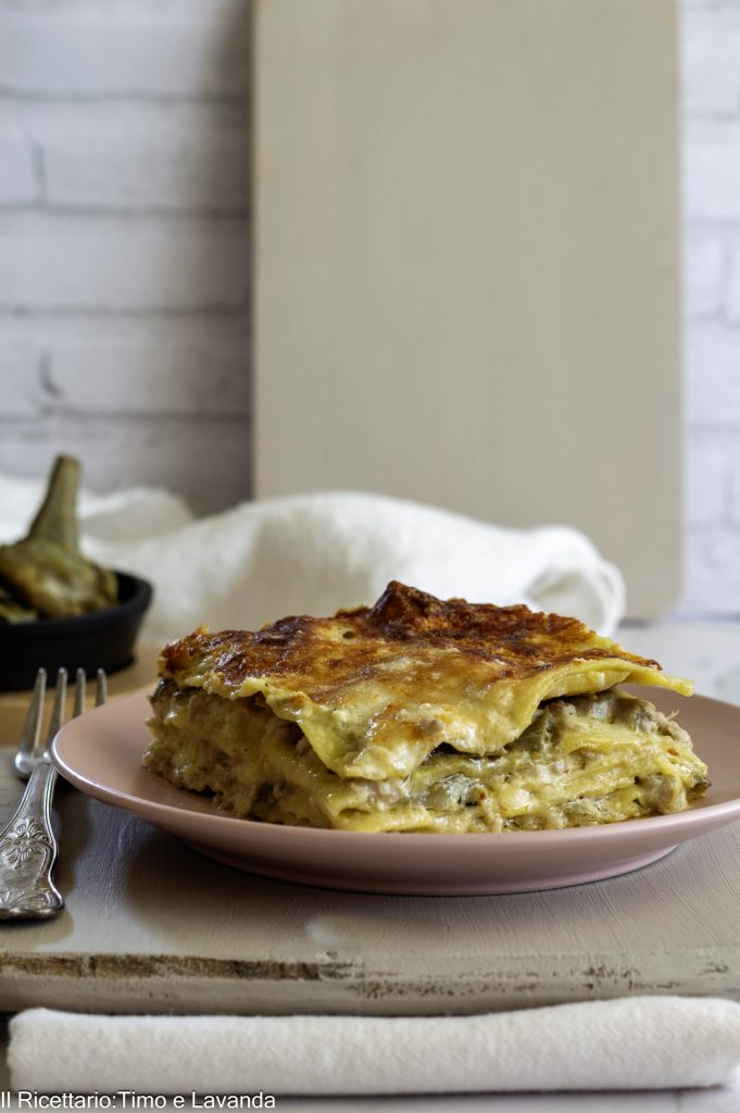 artichoke and robiola lasagna