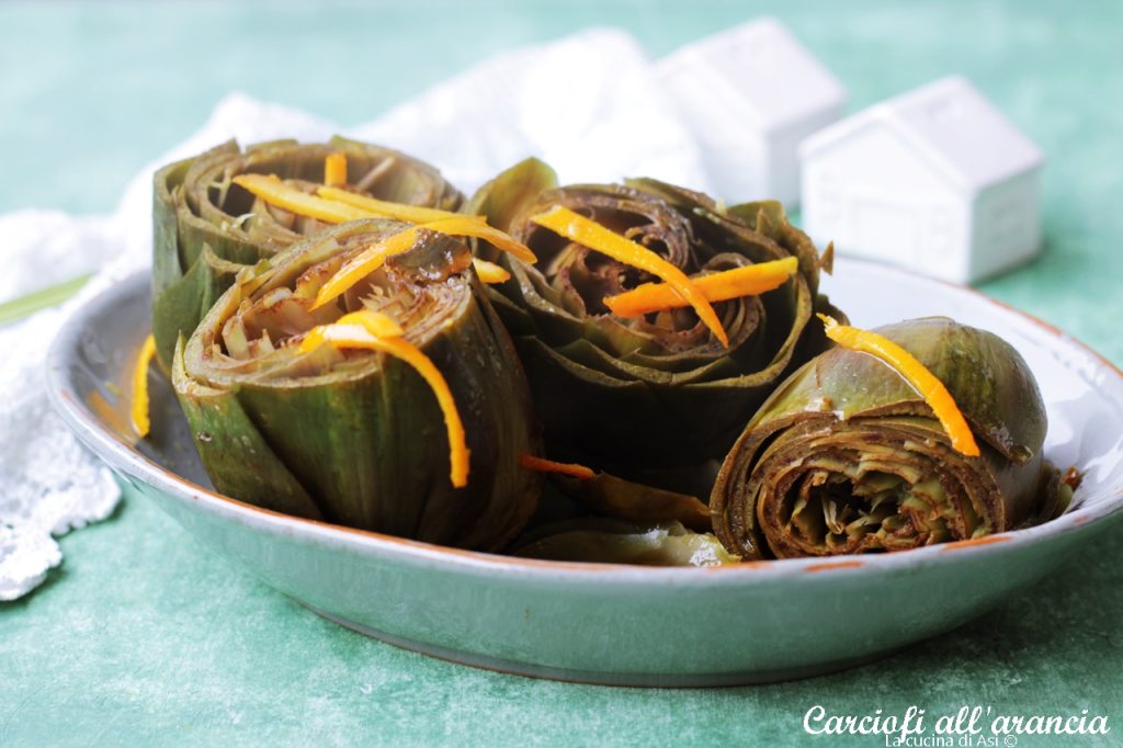 artichokes with orange