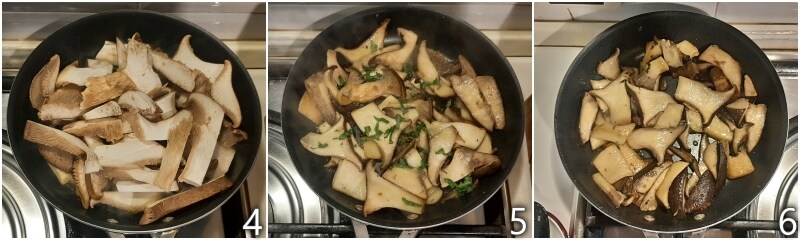 b. how to cook king oyster mushrooms pleurotus in a pan