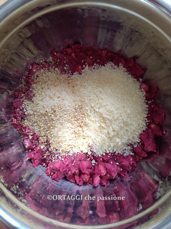 after resting in fridge, add Parmesan and breadcrumbs