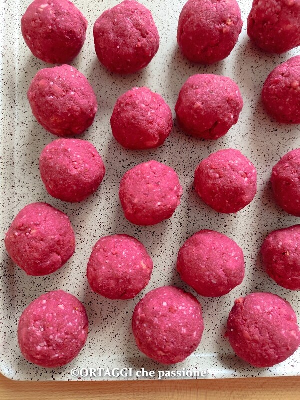 form the beetroot dumplings