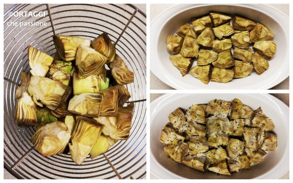 baked artichokes - step-by-step recipe photo ORTAGGI che passione