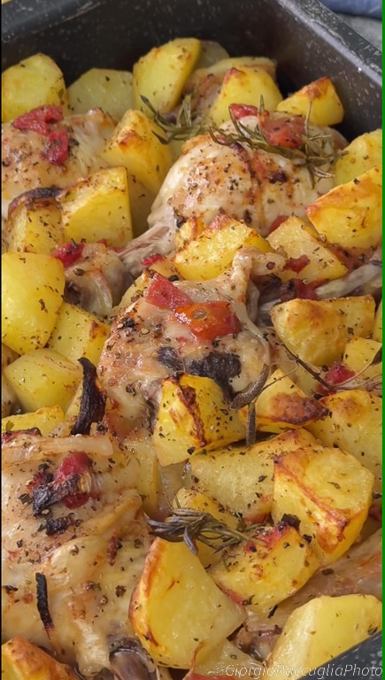 baked chicken with potatoes