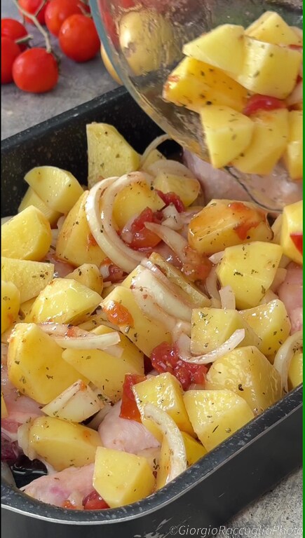 baked chicken with potatoes