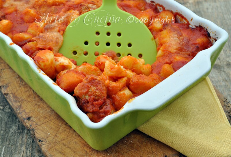 Baked Gratin Gnocchi with Sausage