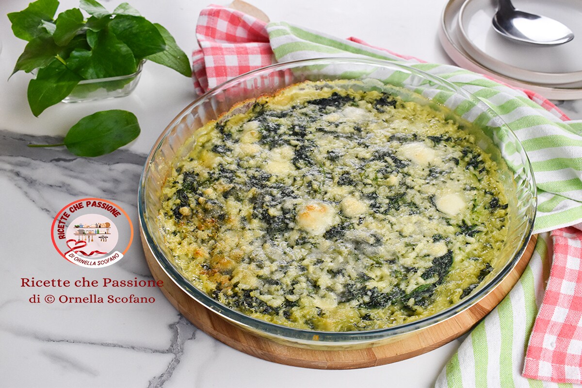 Baked Rice with Spinach and Gorgonzola: A Springtime Delight