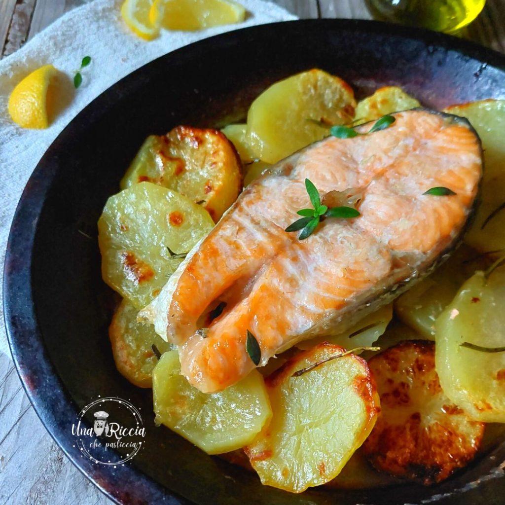 baked salmon steak