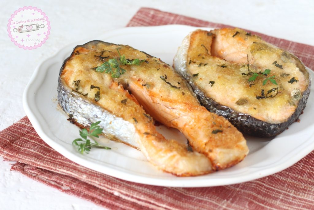 baked salmon steak