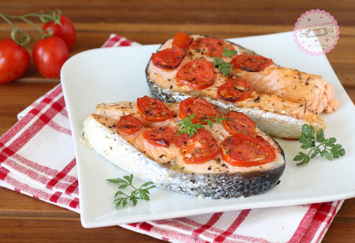 BAKED SALMON WITH CHERRY TOMATOES preparing fish has never been so easy