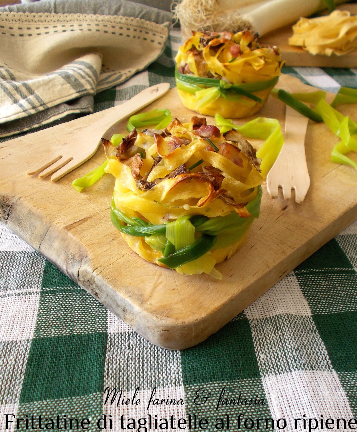 Baked Stuffed Noodle Frittatas