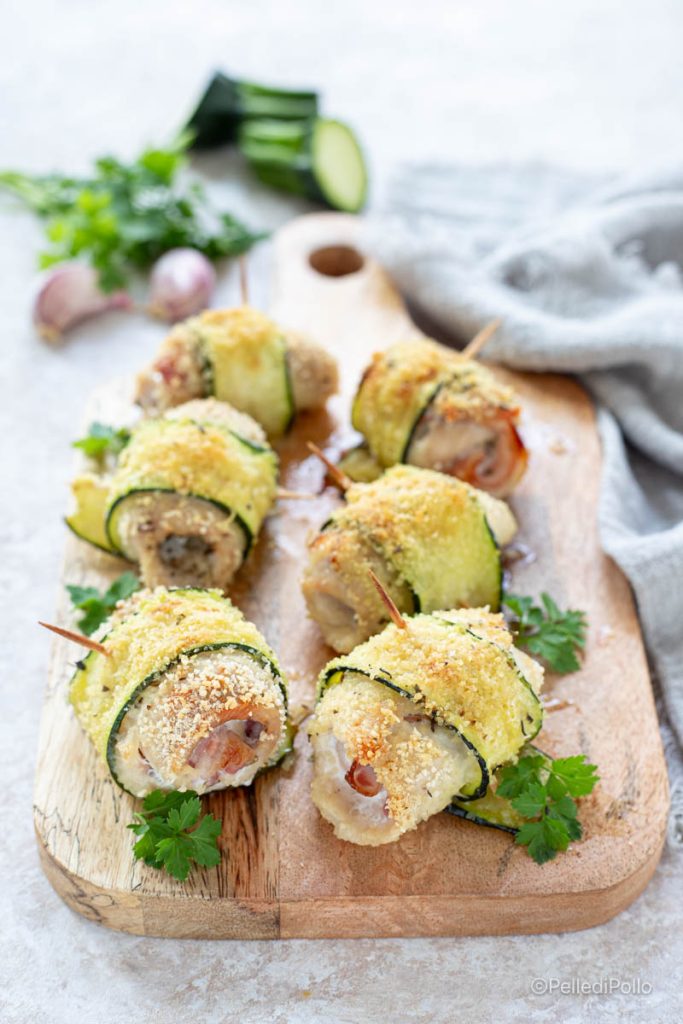 baked chicken breast rolls with zucchini