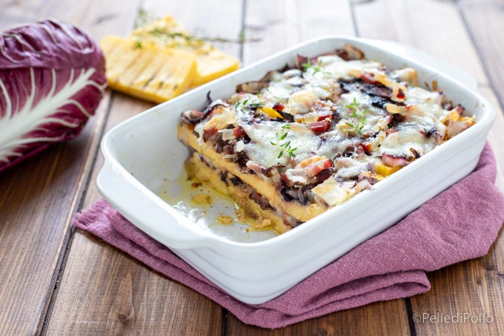 baked polenta with radicchio