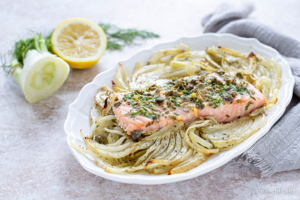 baked salmon with fennel