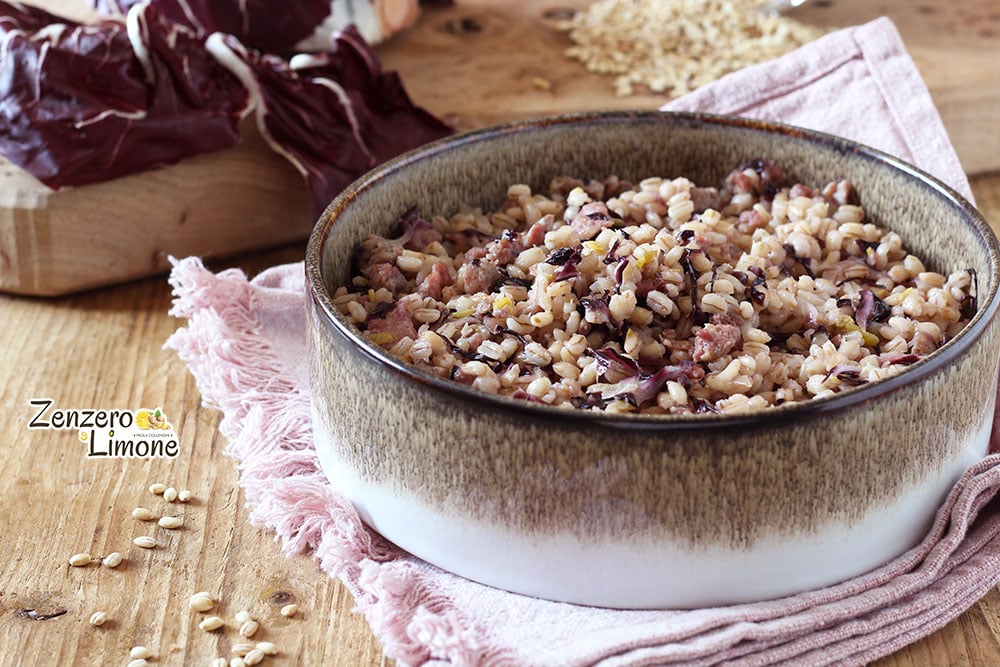 Barley Risotto with Sausage and Radicchio