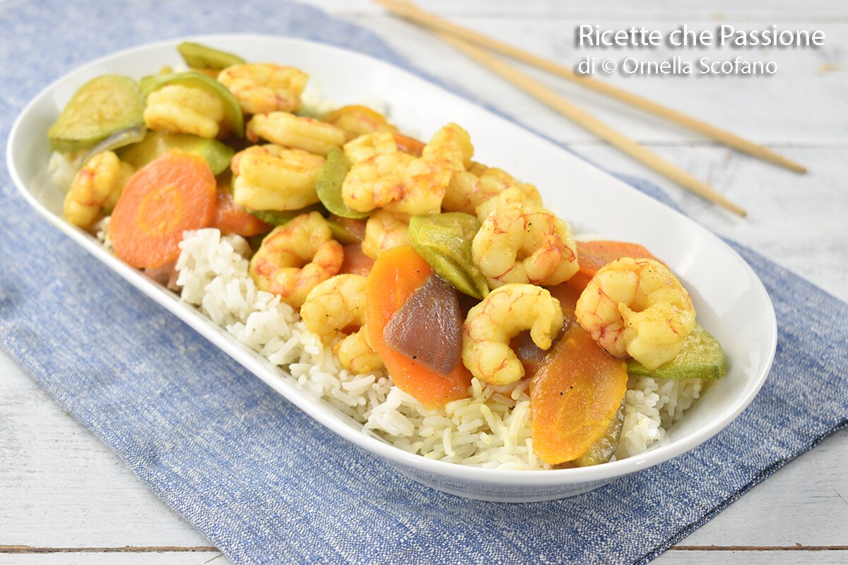 Rice with Curry Shrimps