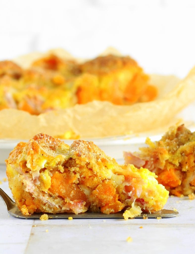 Sweet Potato Ham and Cheese Pie