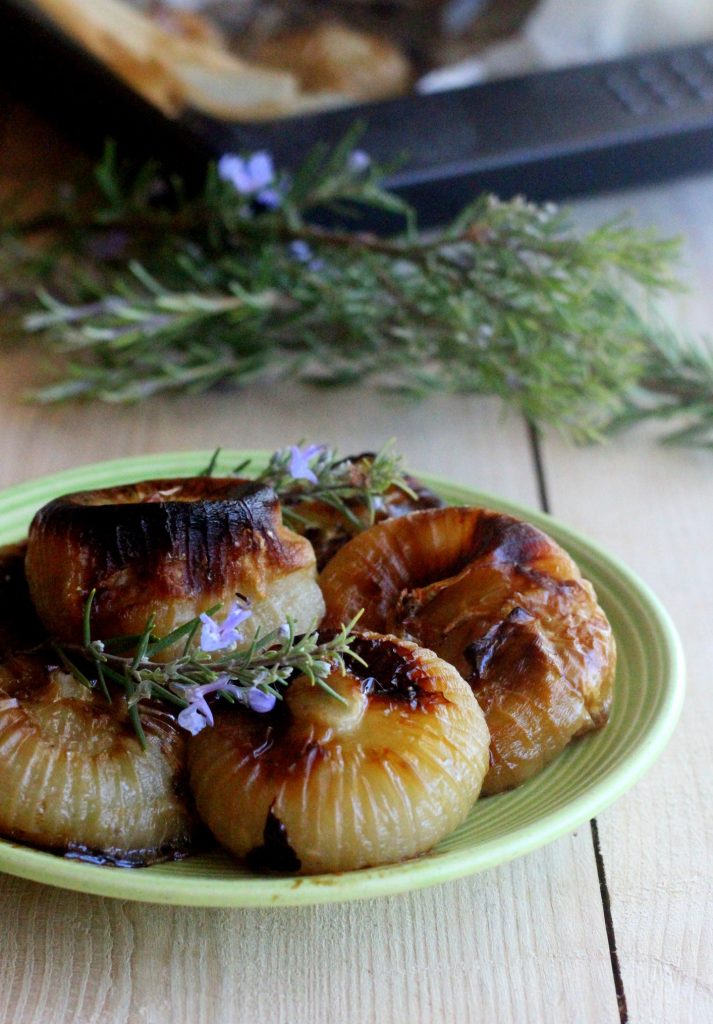 Baked Onions with Rosemary Sprigs