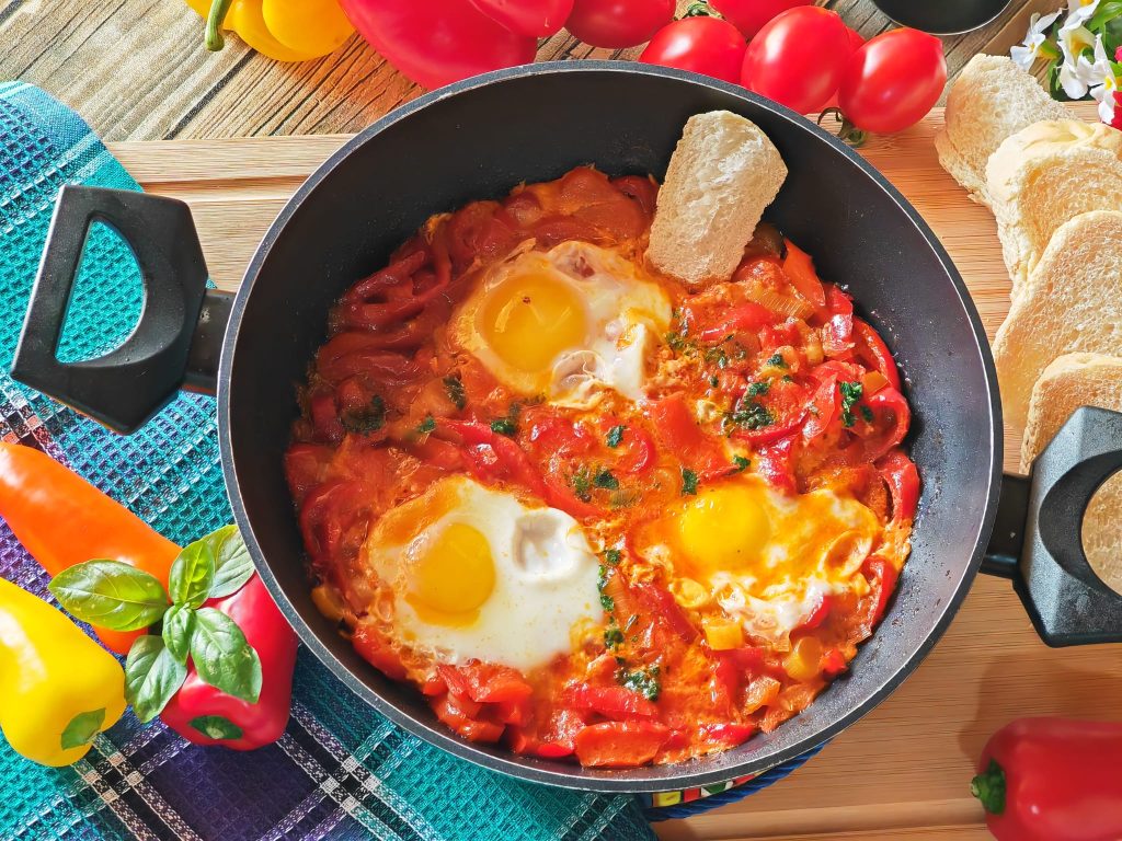 Eggs, Peppers, and Tomatoes