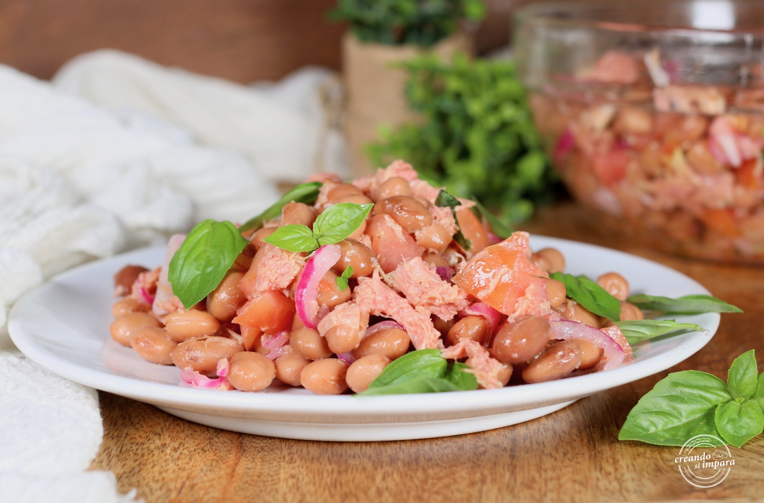 Bean, Tuna, and Onion Salad