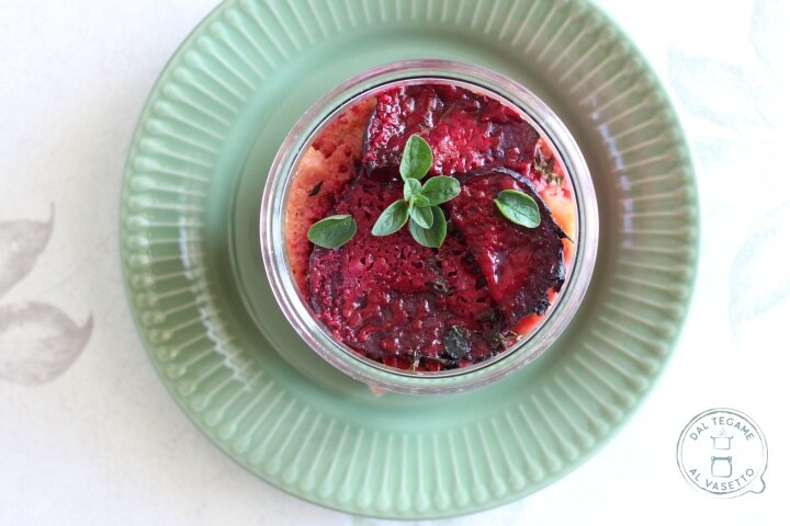 Beetroot Flan in Jar Cooking