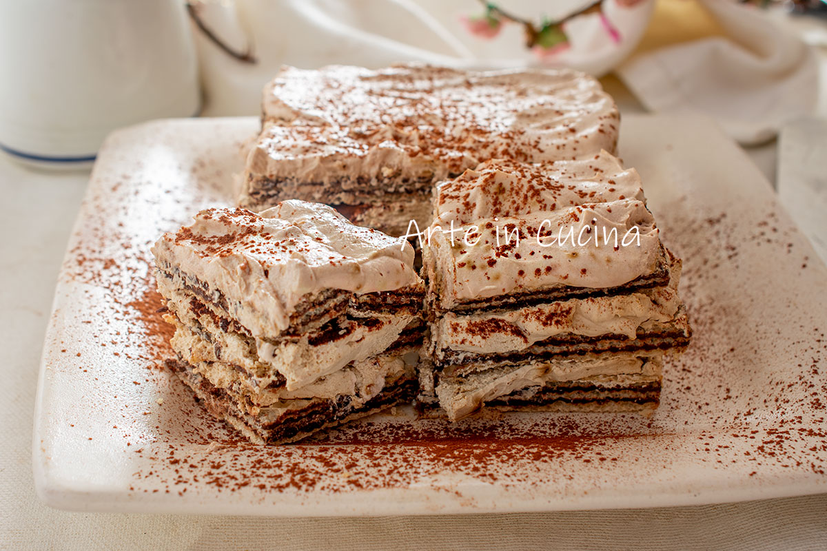 Chilled Sweet Coffee Wafer Cake