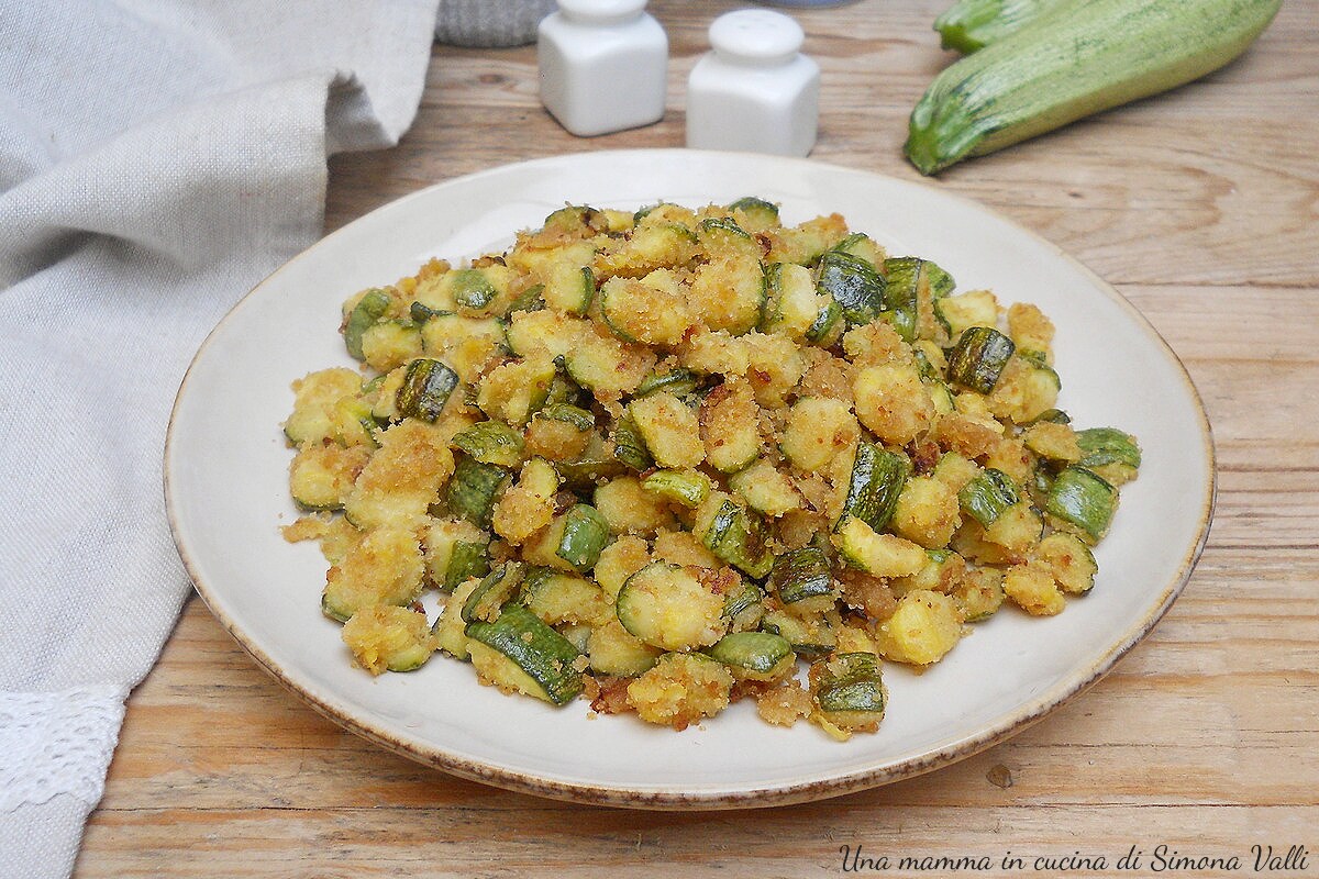 Breaded Zucchini in a Pan