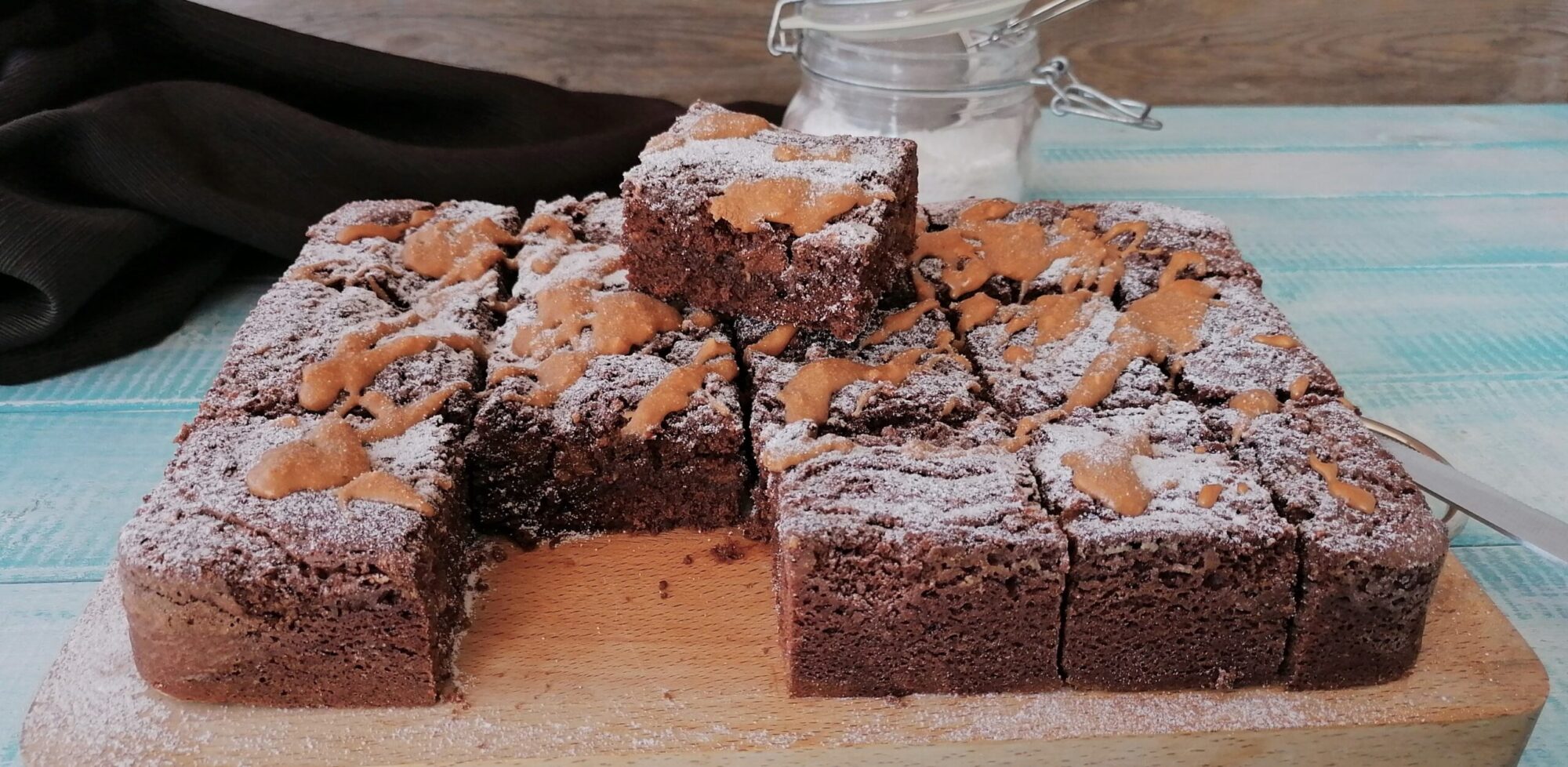 CHOCOLATE AND PEANUT BUTTER BROWNIES